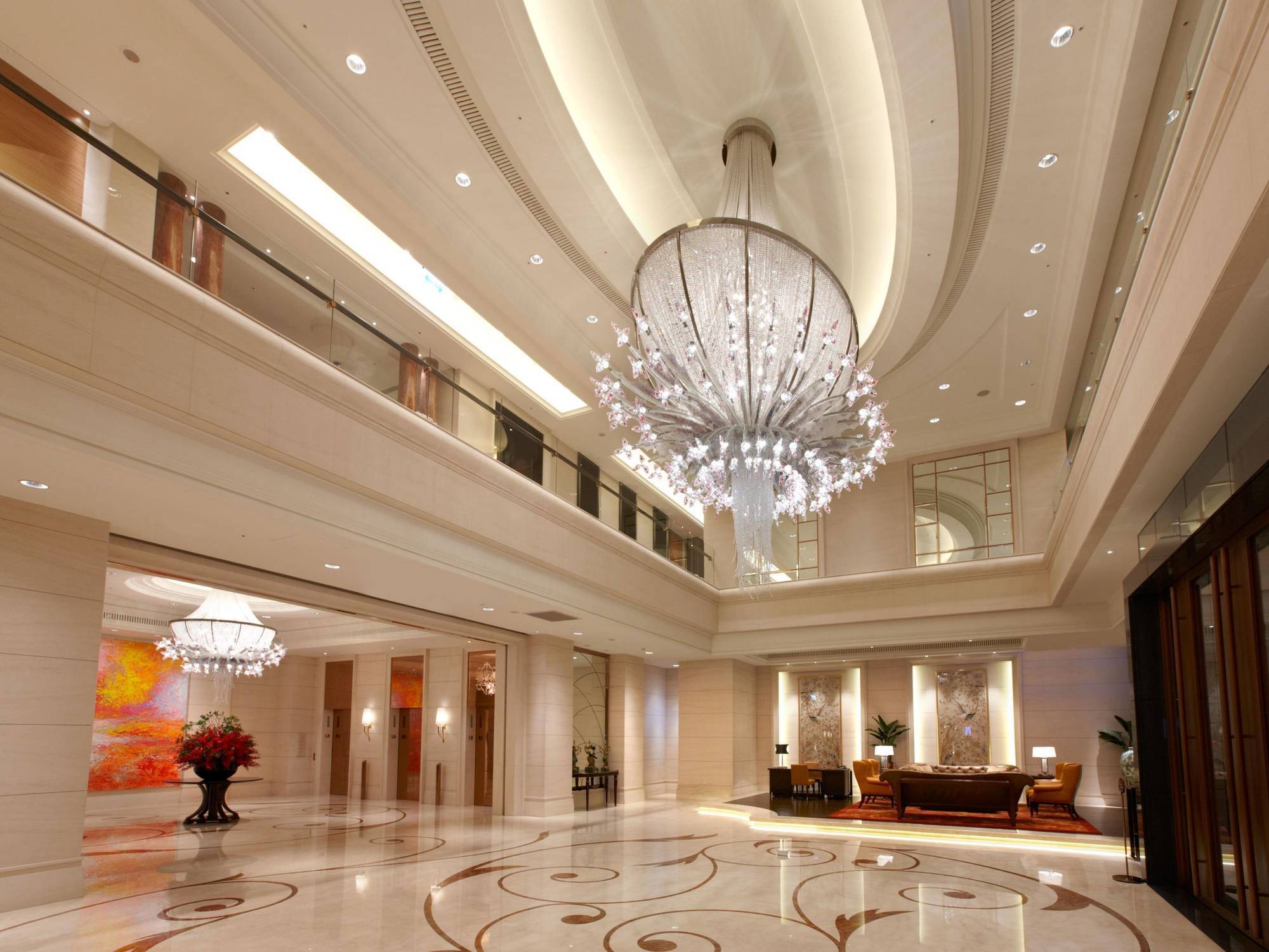Hotel The Okura Prestige Tchaj-pej Exteriér fotografie The lobby of the hotel