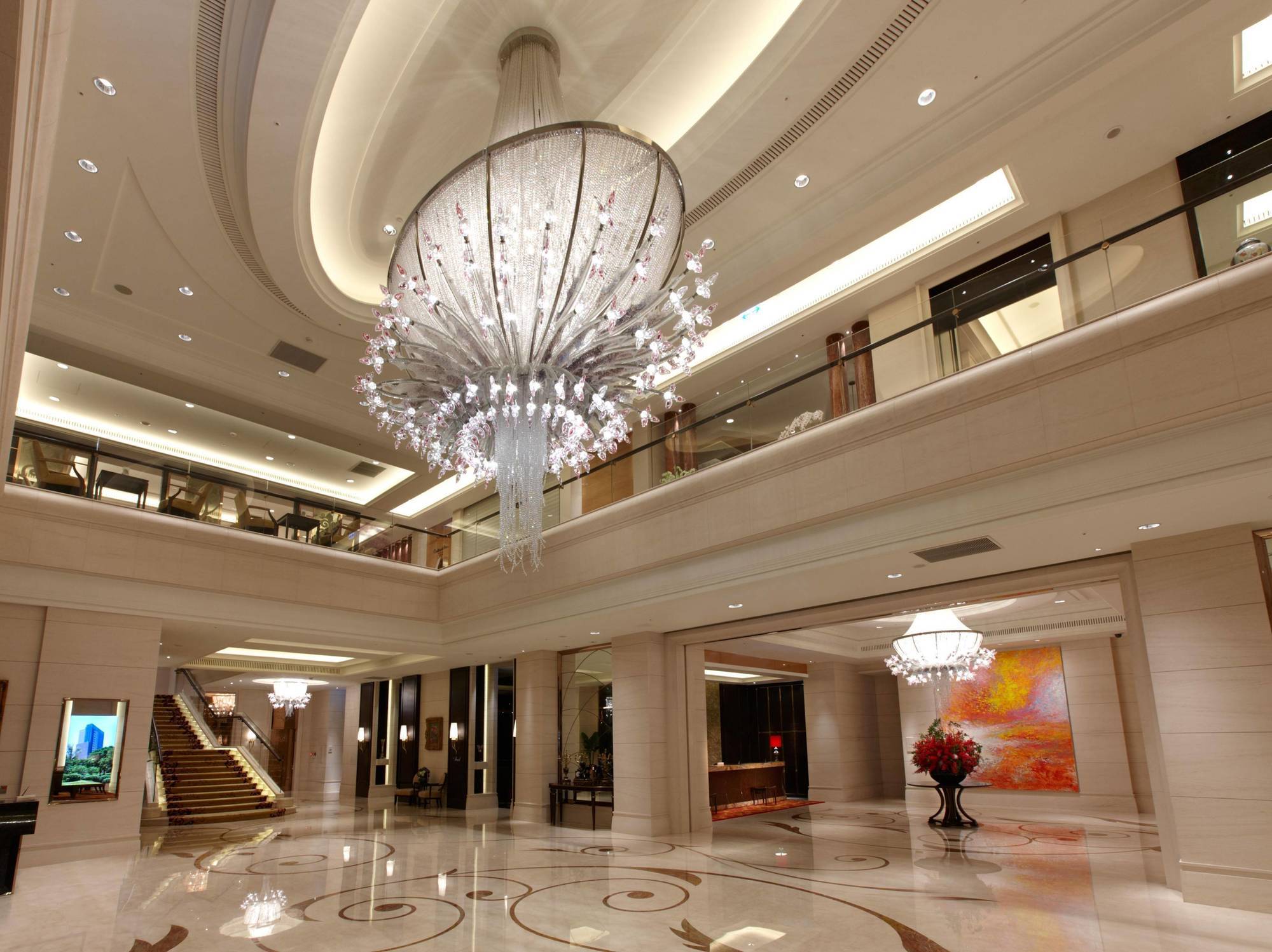 Hotel The Okura Prestige Tchaj-pej Exteriér fotografie The lobby of the hotel